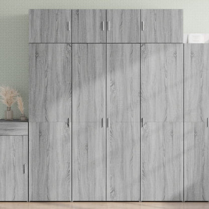 Credenza Grigio Sonoma 80x42,5x185 cm in Legno Multistrato - homemem39