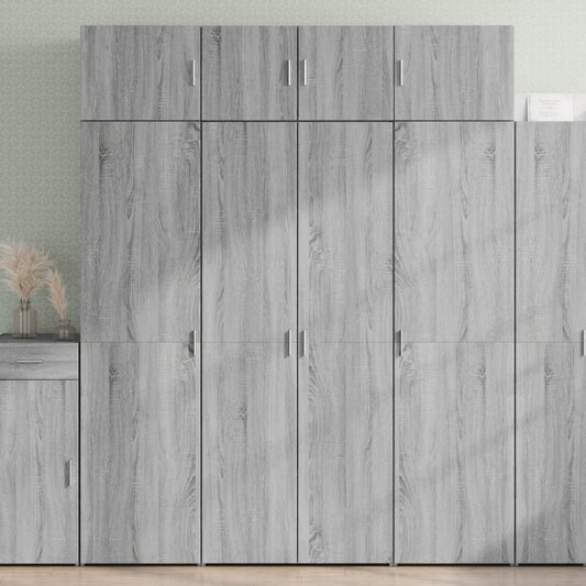 Credenza Grigio Sonoma 80x42,5x185 cm in Legno Multistrato - homemem39