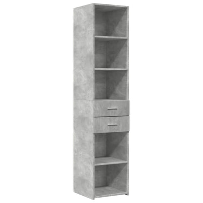 Credenza Grigio Cemento 40x42,5x185 cm in Legno Multistrato