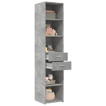 Credenza Grigio Cemento 40x42,5x185 cm in Legno Multistrato