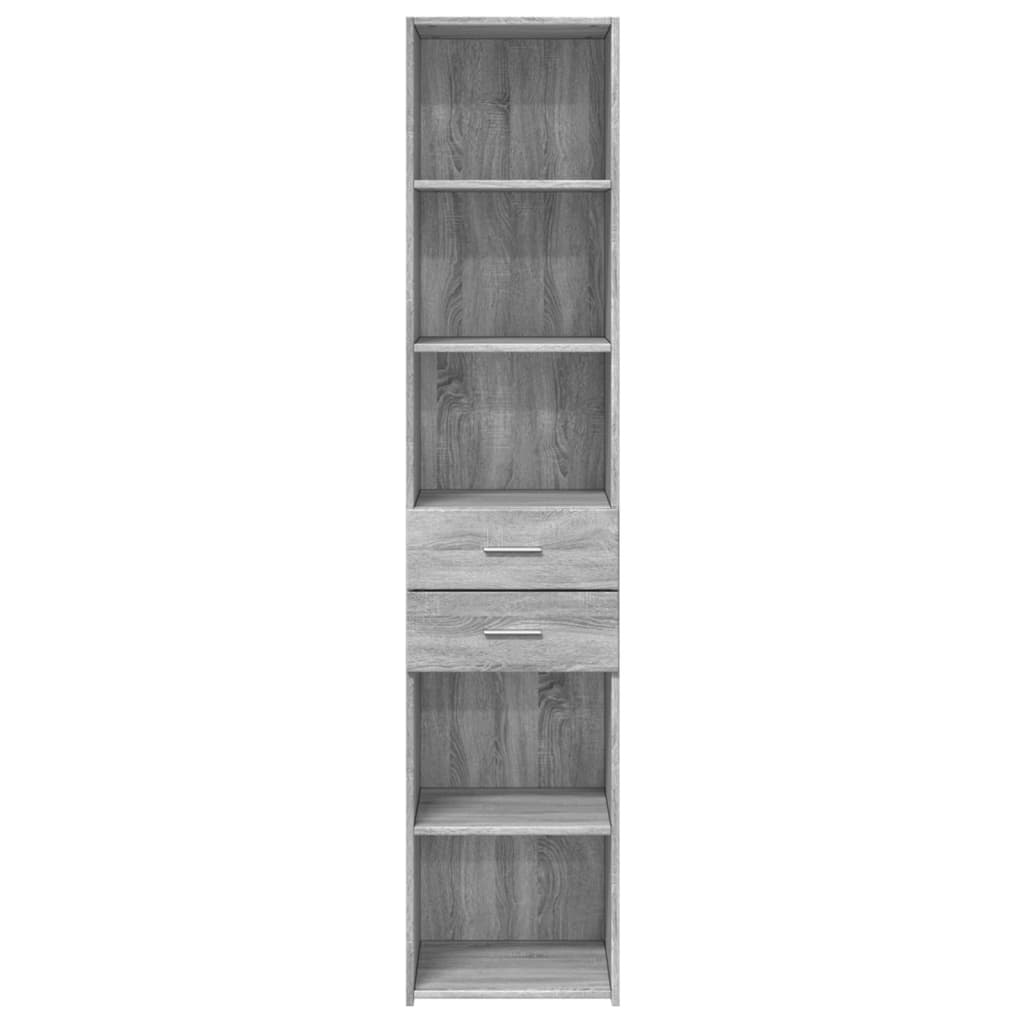 Credenza Grigio Sonoma 40x42,5x185 cm in Legno Multistrato