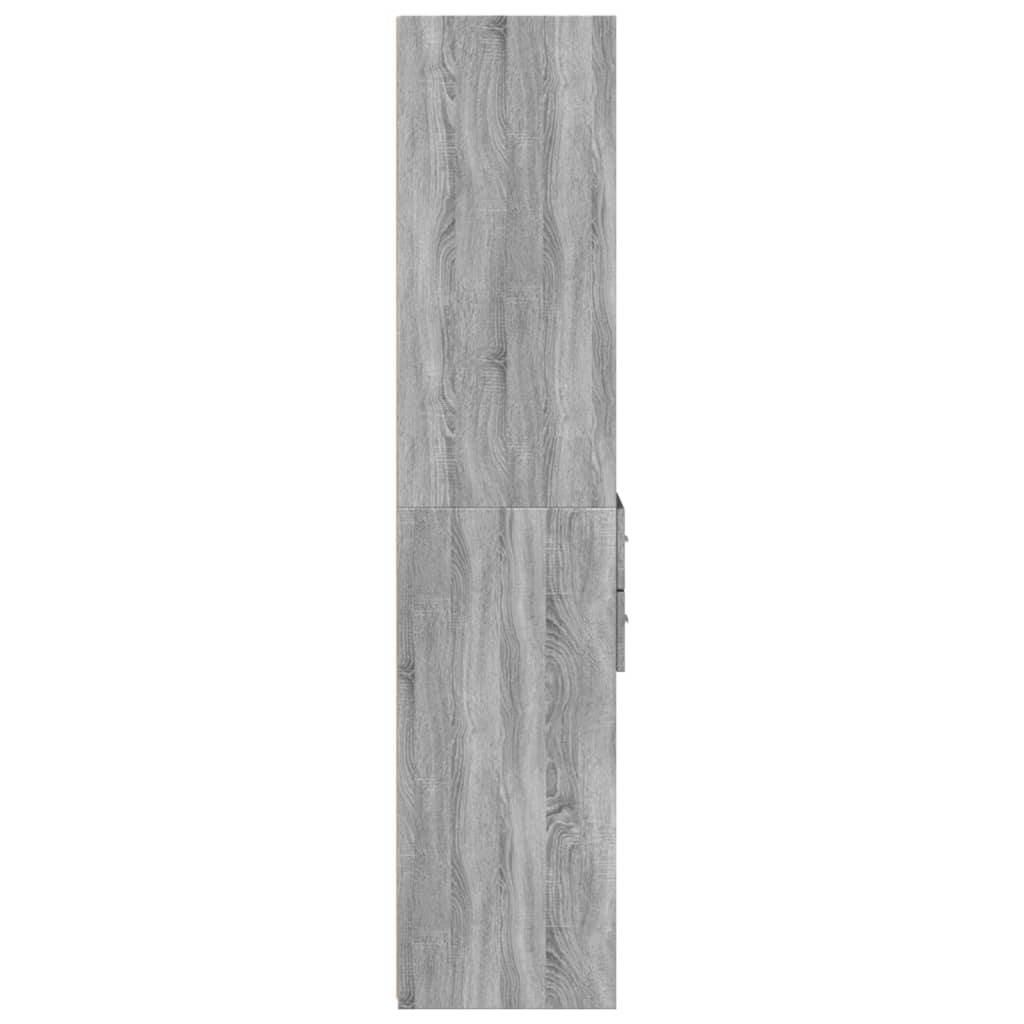 Credenza Grigio Sonoma 40x42,5x185 cm in Legno Multistrato