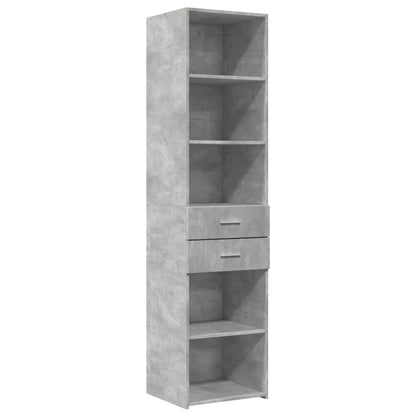 Credenza Grigio Cemento 45x42,5x185 cm in Legno Multistrato