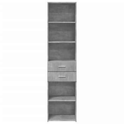 Credenza Grigio Cemento 45x42,5x185 cm in Legno Multistrato