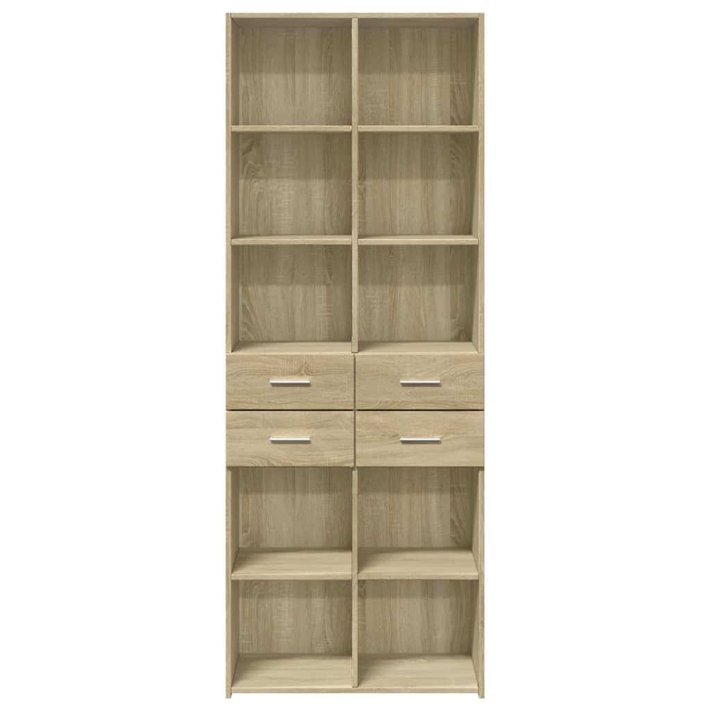 Credenza Rovere Sonoma 70x42,5x185 cm in Legno Multistrato