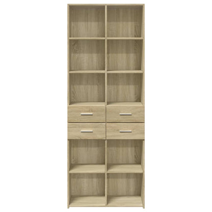 Credenza Rovere Sonoma 70x42,5x185 cm in Legno Multistrato