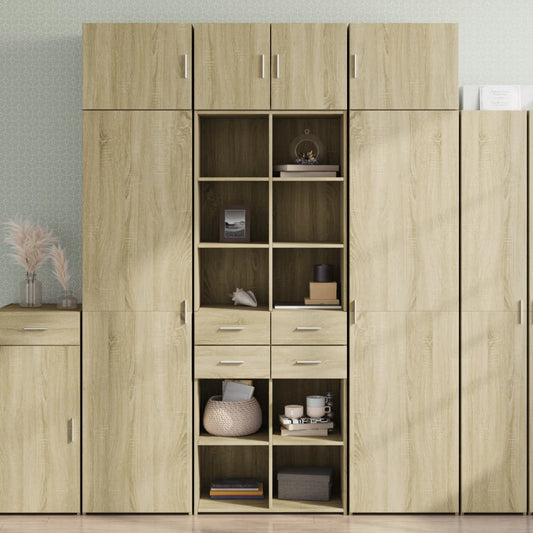 Credenza Rovere Sonoma 70x42,5x185 cm in Legno Multistrato