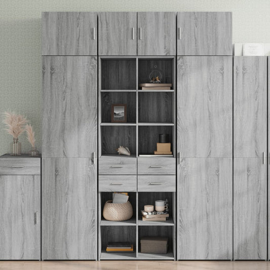 Credenza Grigio Sonoma 70x42,5x185 cm in Legno Multistrato - homemem39