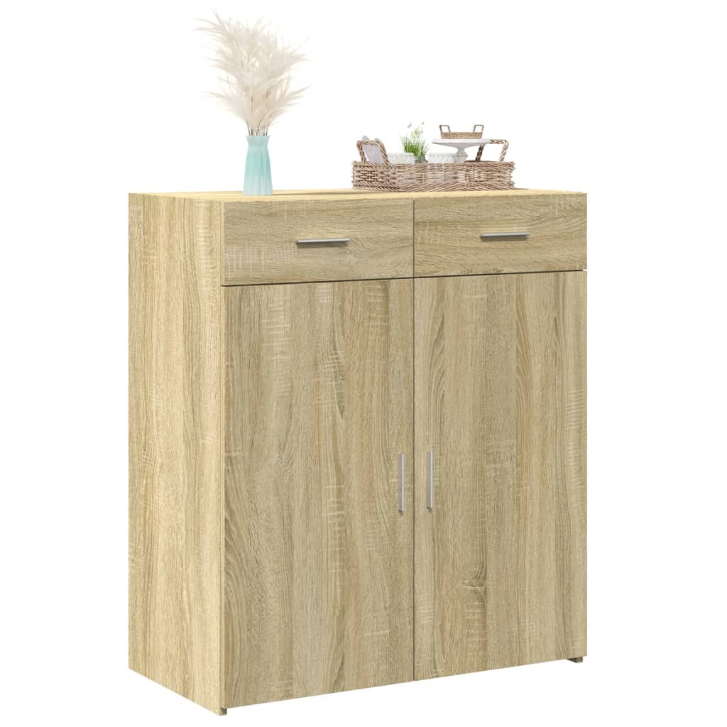 Credenza Rovere Sonoma 80x42,5x93 cm in Legno Multistrato - homemem39
