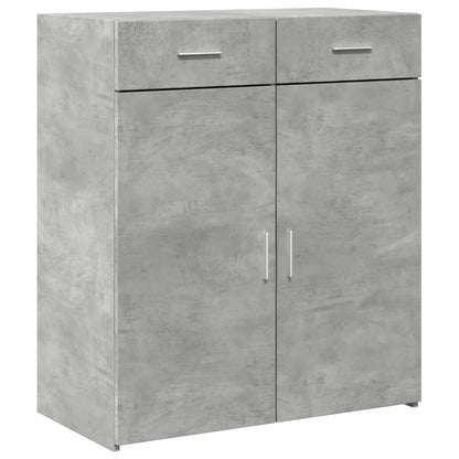 Credenza Grigio Cemento 80x42,5x93 cm in Legno Multistrato