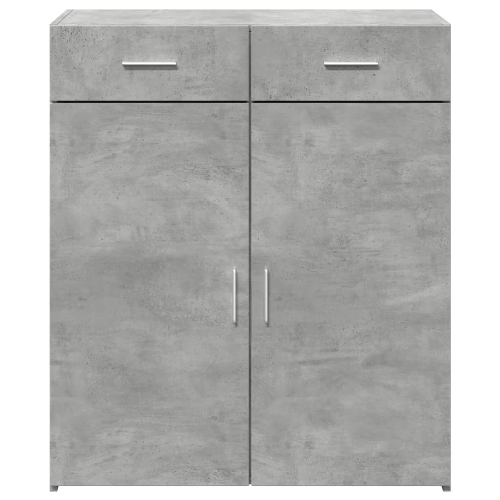 Credenza Grigio Cemento 80x42,5x93 cm in Legno Multistrato