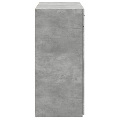 Credenza Grigio Cemento 80x42,5x93 cm in Legno Multistrato