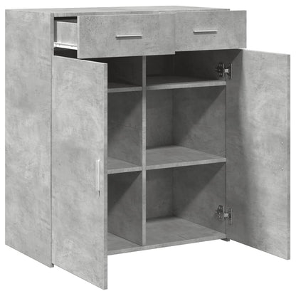 Credenza Grigio Cemento 80x42,5x93 cm in Legno Multistrato