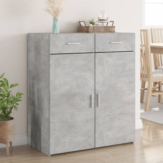 Credenza Grigio Cemento 80x42,5x93 cm in Legno Multistrato - homemem39