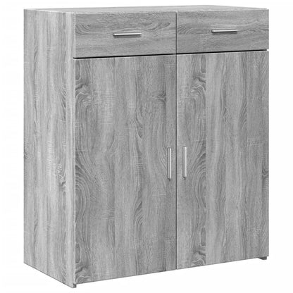 Credenza Grigio Sonoma 80x42,5x93 cm in Legno Multistrato