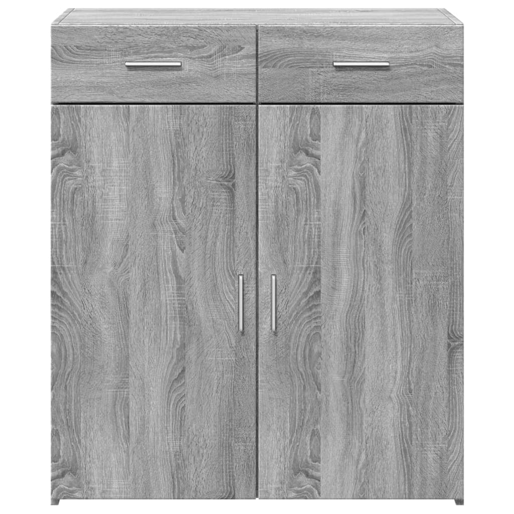 Credenza Grigio Sonoma 80x42,5x93 cm in Legno Multistrato