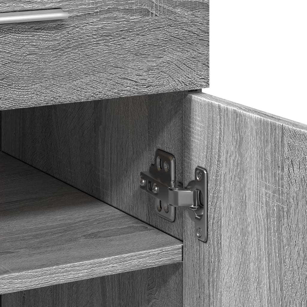 Credenza Grigio Sonoma 80x42,5x93 cm in Legno Multistrato