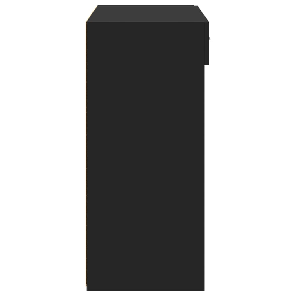 Credenza Nera 80x42,5x93 cm in Legno Multistrato - homemem39