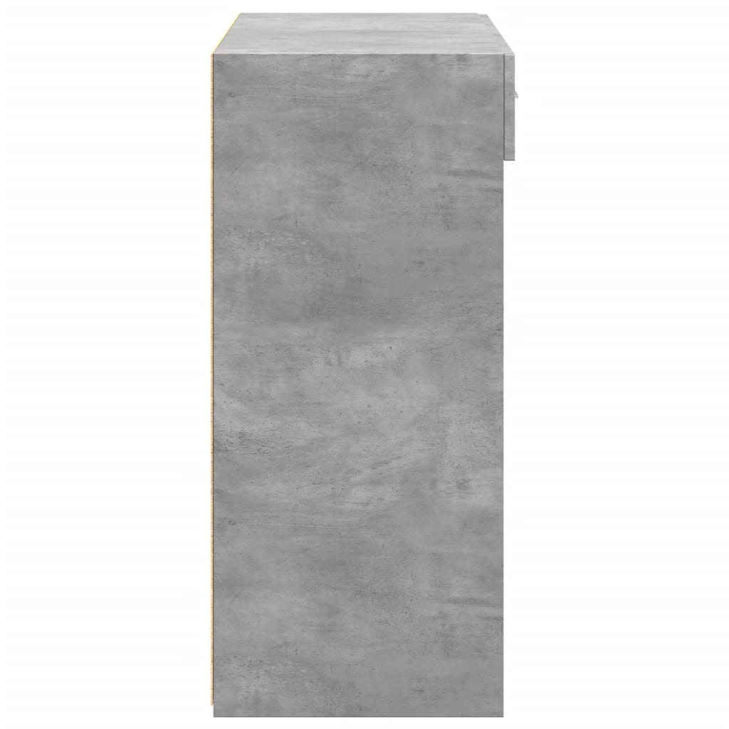 Credenza Grigio Cemento 80x42,5x93 cm in Legno Multistrato