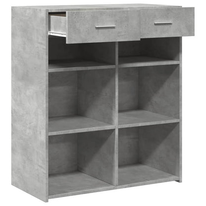 Credenza Grigio Cemento 80x42,5x93 cm in Legno Multistrato