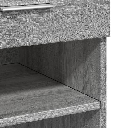 Credenza Grigio Sonoma 80x42,5x93 cm in Legno Multistrato