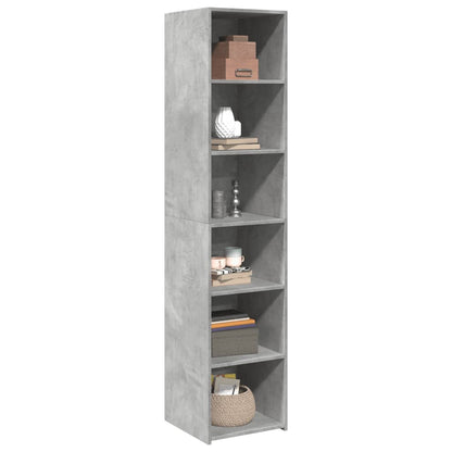 Credenza Grigio Cemento 40x41x185cm in Legno Multistrato