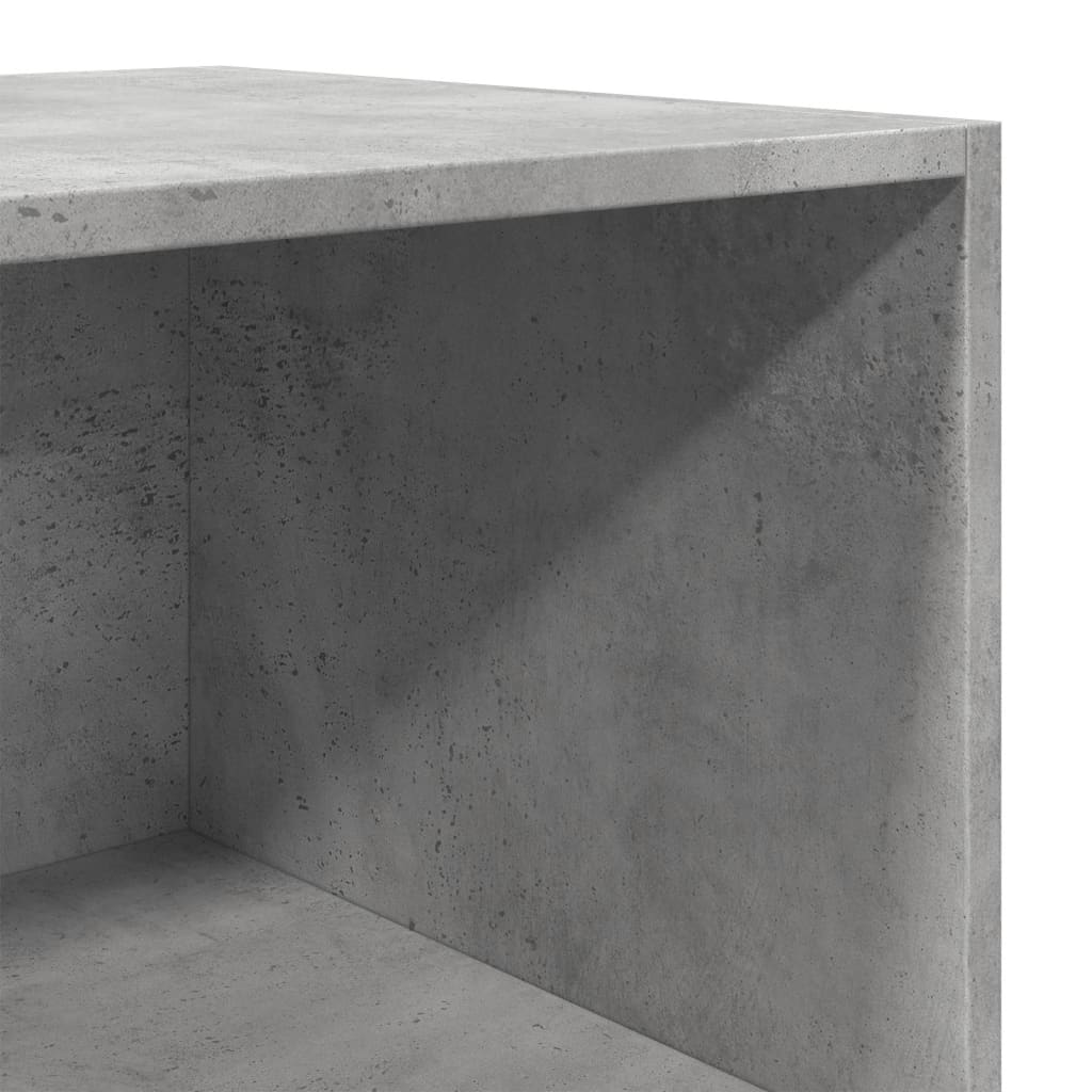 Credenza Grigio Cemento 40x41x185cm in Legno Multistrato