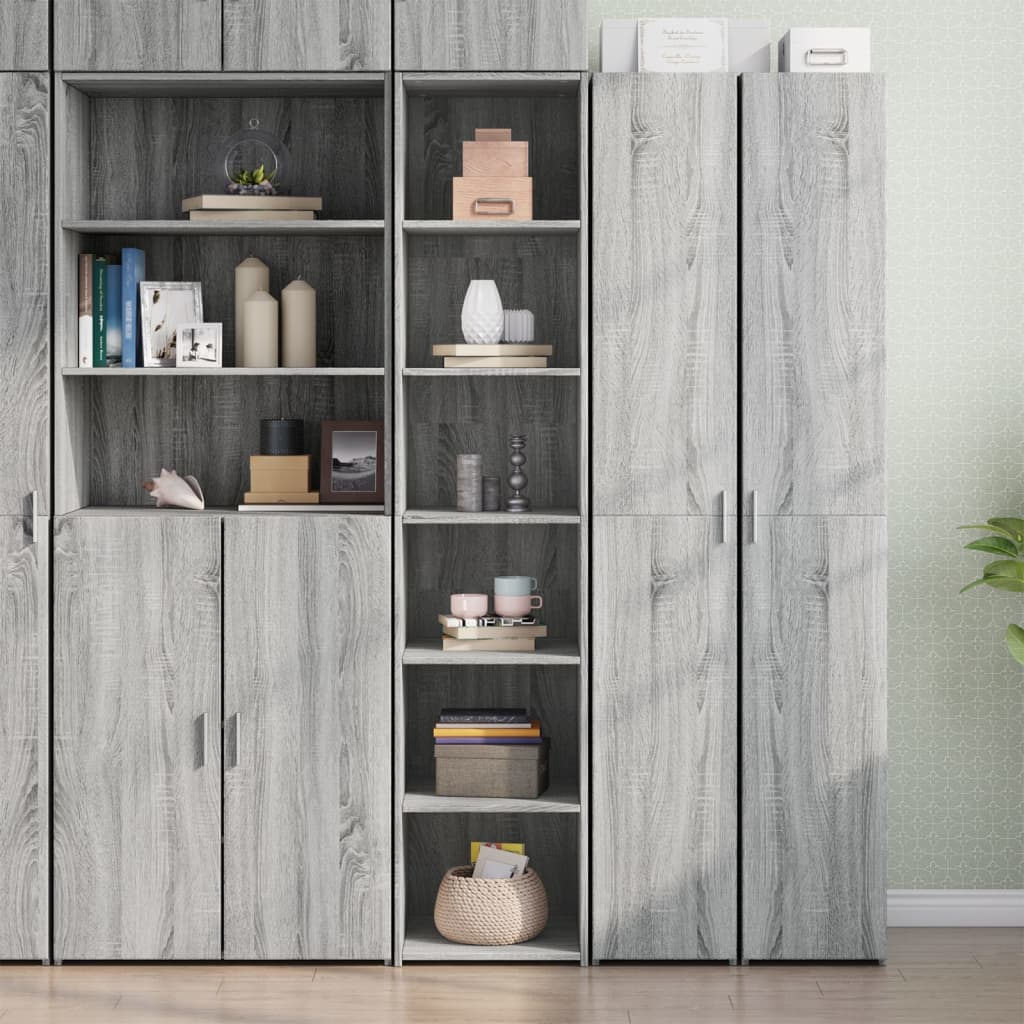 Credenza Grigio Sonoma 40x41x185cm in Legno Multistrato