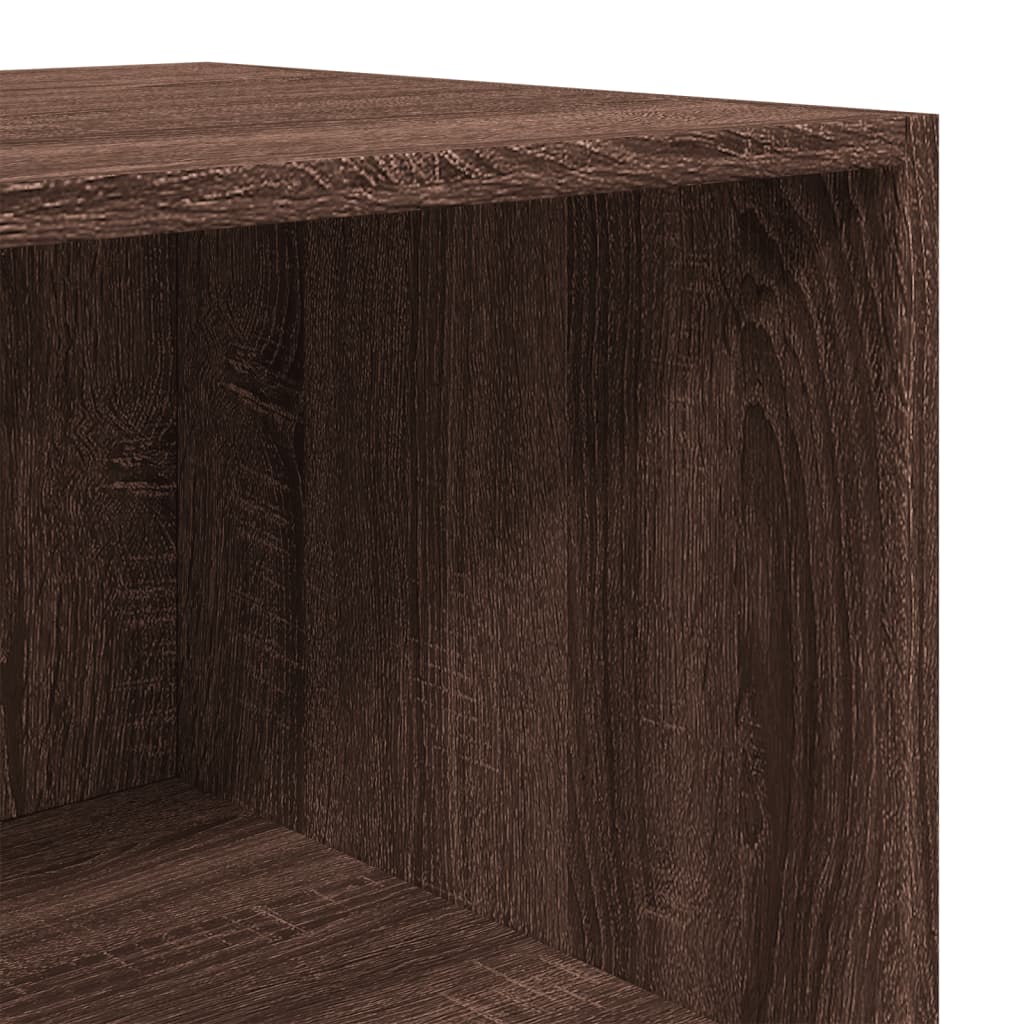 Credenza Rovere Marrone 40x41x185cm in Legno Multistrato