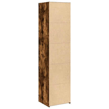 Credenza Rovere Fumo 45x41x185 cm in Legno Multistrato