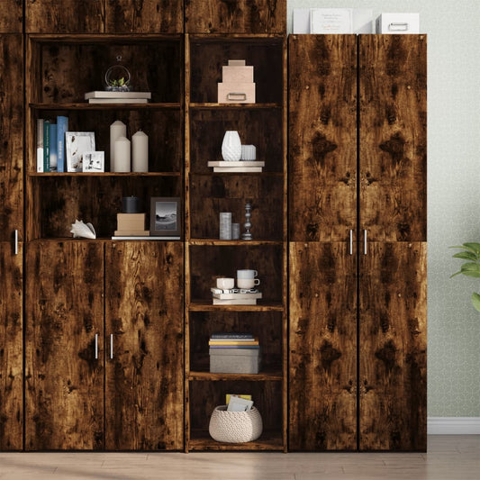 Credenza Rovere Fumo 45x41x185 cm in Legno Multistrato