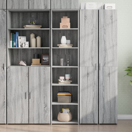 Credenza Grigio Sonoma 45x41x185 cm in Legno Multistrato