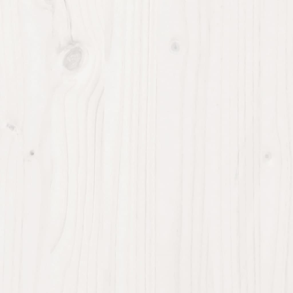 Fioriera da Giardino Bianca 50x50x23 cm Legno Massello di Pino