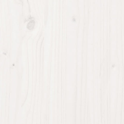 Fioriera da Giardino Bianca 50x50x23 cm Legno Massello di Pino