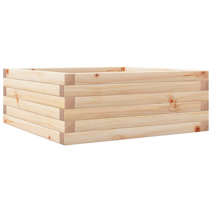 Garden planter 60x60x23 cm in solid pine wood