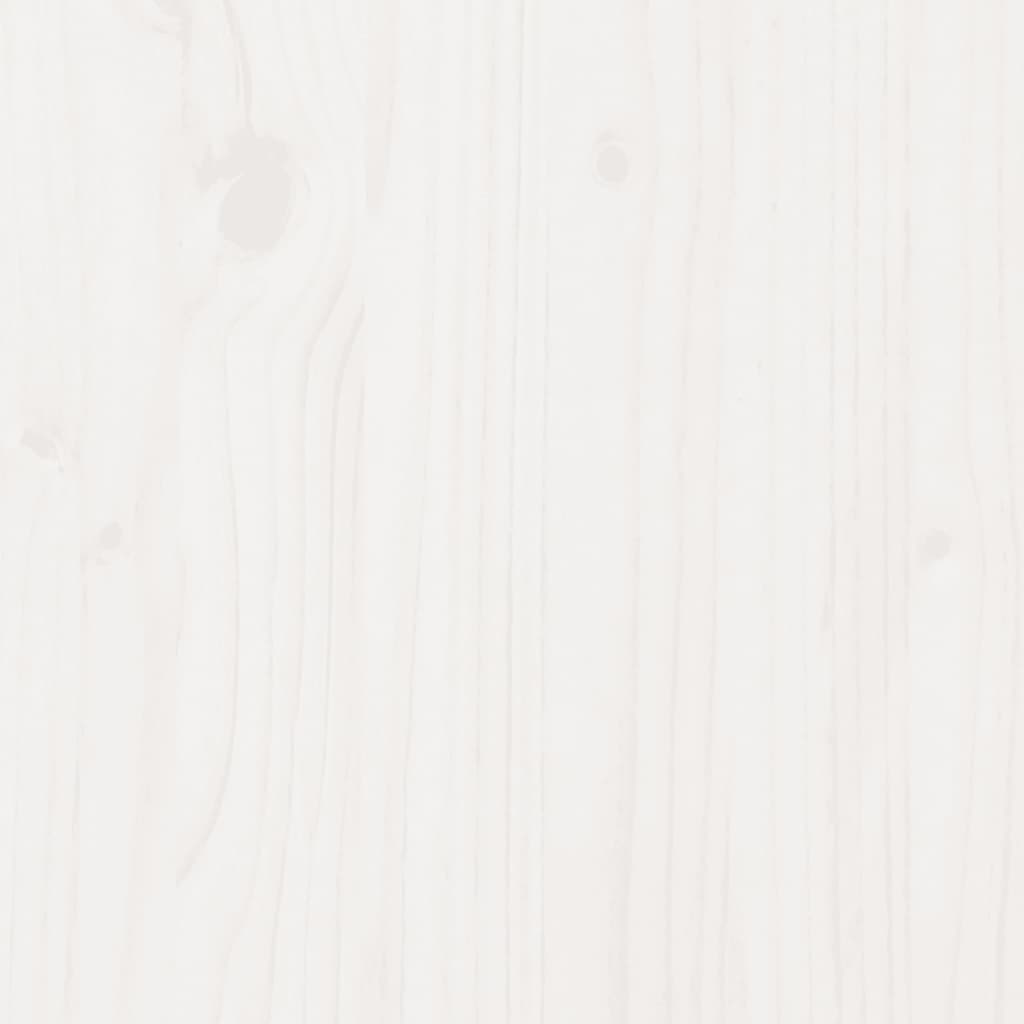 Fioriera da Giardino Bianca 60x60x23 cm Legno Massello di Pino