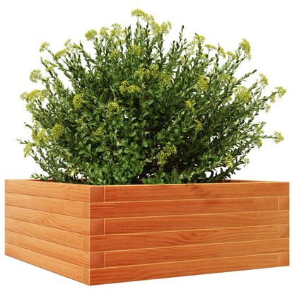 Brown Wax Garden Planter 60x60x23 cm Solid Pine Wood