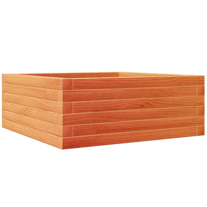 Brown Wax Garden Planter 60x60x23 cm Solid Pine Wood