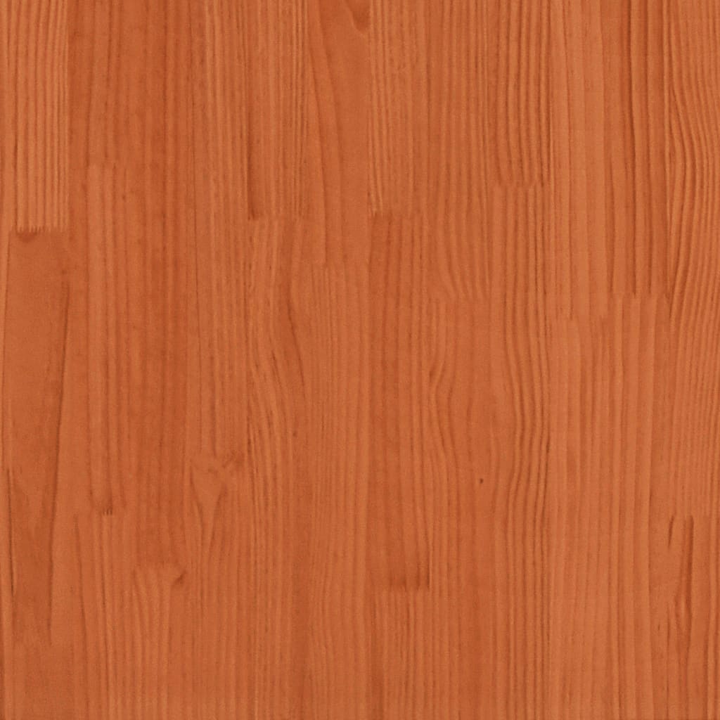 Brown Wax Garden Planter 60x60x23 cm Solid Pine Wood