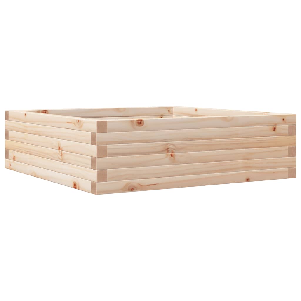 Fioriera da Giardino 80x80x23 cm in Legno Massello di Pino