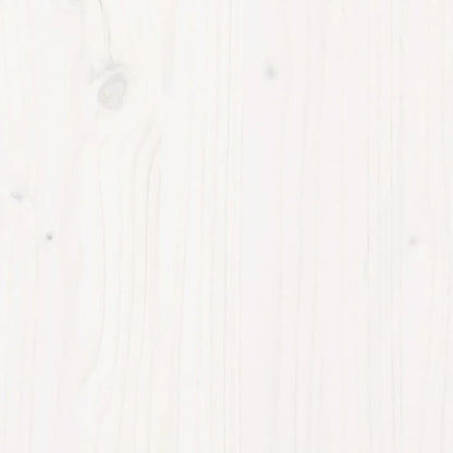 Fioriera da Giardino Bianca 90x90x23 cm Legno Massello di Pino