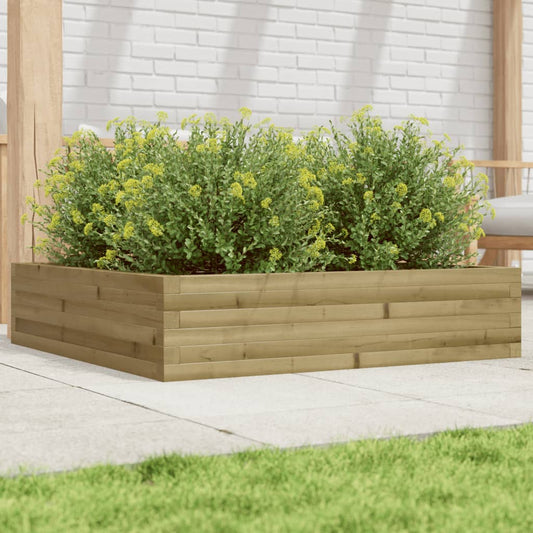 Garden Planter 100x100x23 cm in Impregnated Pine Wood