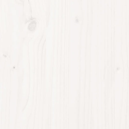Fioriera da Giardino Bianca 110x110x23cm Legno Massello di Pino