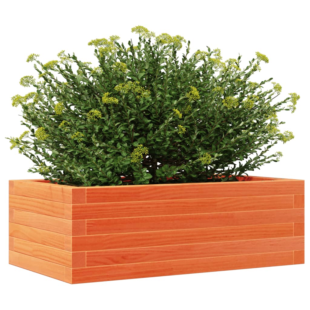 Brown Wax Garden Planter 70x40x23cm Solid Pine Wood