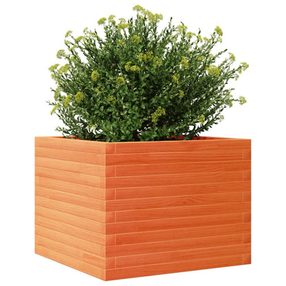 Fioriera Giardino Marrone Cera 60x60x45,5cm Legno Massello Pino