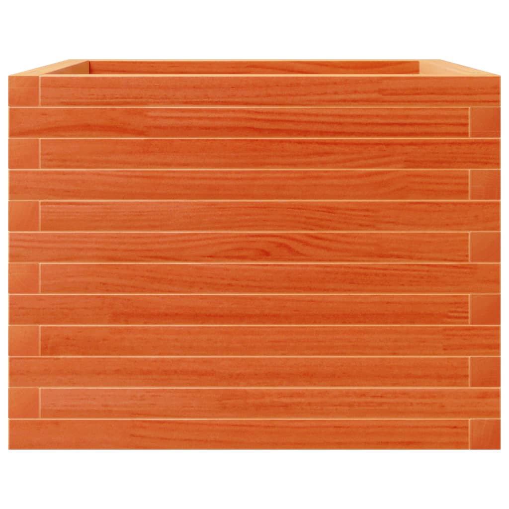 Fioriera Giardino Marrone Cera 60x60x45,5cm Legno Massello Pino