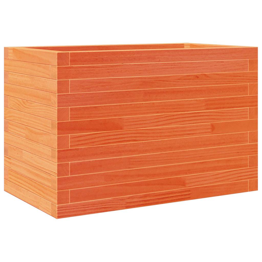 Fioriera Giardino Marrone Cera 70x40x45,5cm Legno Massello Pino