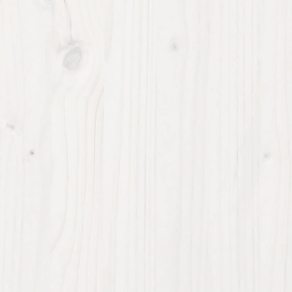 Fioriera da Giardino Bianca 90x60x45,5cm Legno Massello di Pino