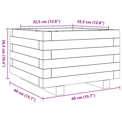 Fioriera da Giardino 40x40x26,5 cm in Legno Massello di Douglas