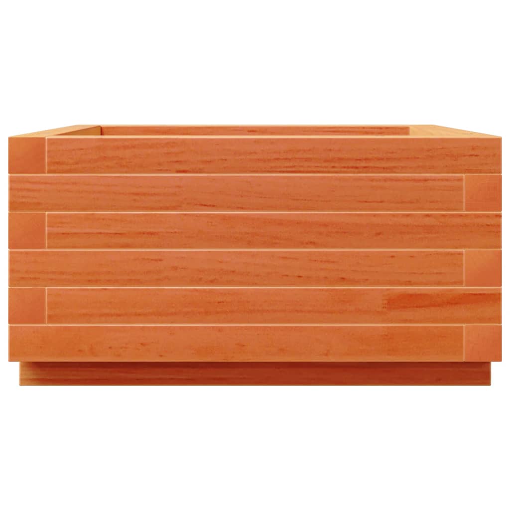 Fioriera Giardino Marrone Cera 50x50x26,5cm Legno Massello Pino